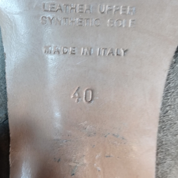 Napoleoni Italy Brown Suede Leather Zip 3" High stacked block Heel Ankle Boots W - Picture 11 of 11